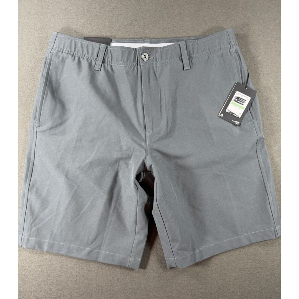Under Armour Shorts Mens Sz 34 10" Grey Golf Performance Stretch Pockets New